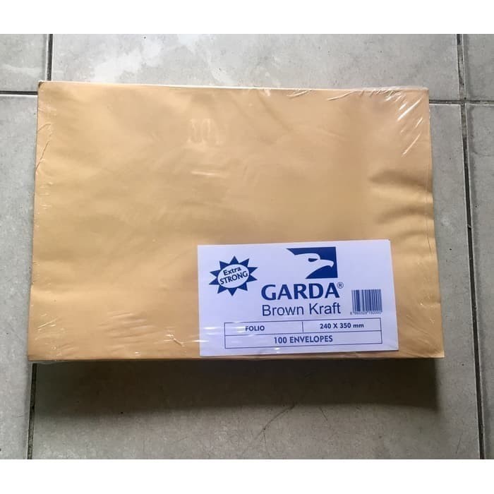 

Amplop Coklat Ukuran Folio / F4 ( Isi 100 lembar ) Merk Garda