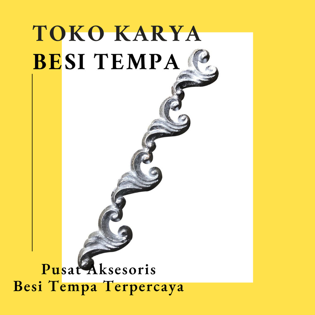 Ornamen Pagar Besi Leaf 1201 / Ornamen Besi Tempa / Ornamen Pagar Besi dan Tralis / Aksesoris Besi T