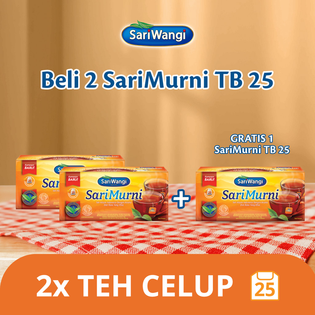 

Buy 2 Sarimurni Teh Celup isi 25 FREE 1 Sarimurni Teh Celup isi 25