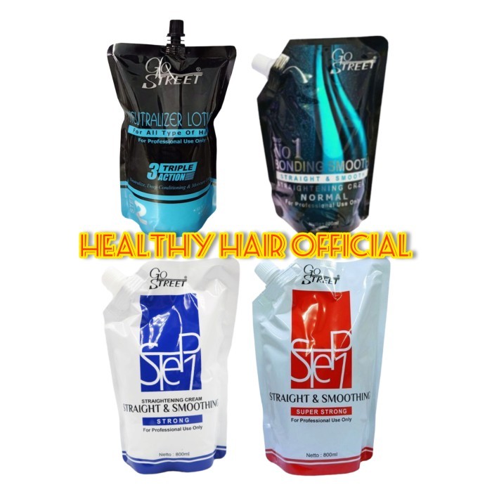 PROMO Go Street Smoothing Satuan 800 ml Step 1 / Step 2 - Pelurus Rambut