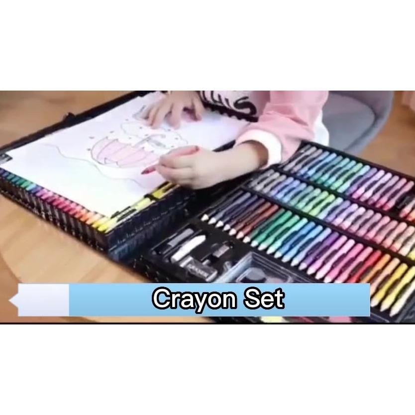

ter-98 Crayon Set 150 Pcs Pensil Warna Lengkap Alat Lukis Anak Krayon Anti Air Alat Mewarnai Lengkap Hemat