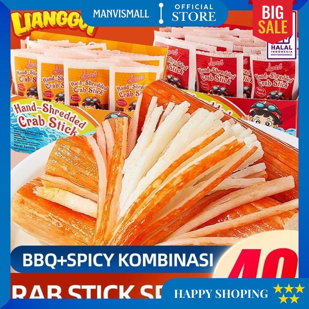 

[Halal] [ Luvish ] Paket Kombo Crab Stick I Crab Bbq I Crab Spicy I Crab Flavor Lebaran Best Seller Enak Cemilan D Best Seller