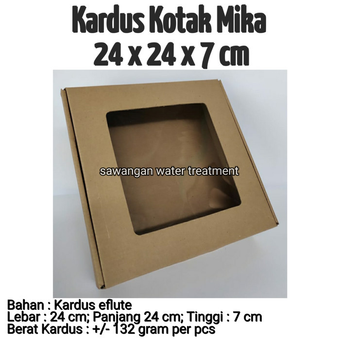 Kardus Kotak Mika 24X24X7Cm Isi 10 Pcs / Kardus Kotak / Box Makanan