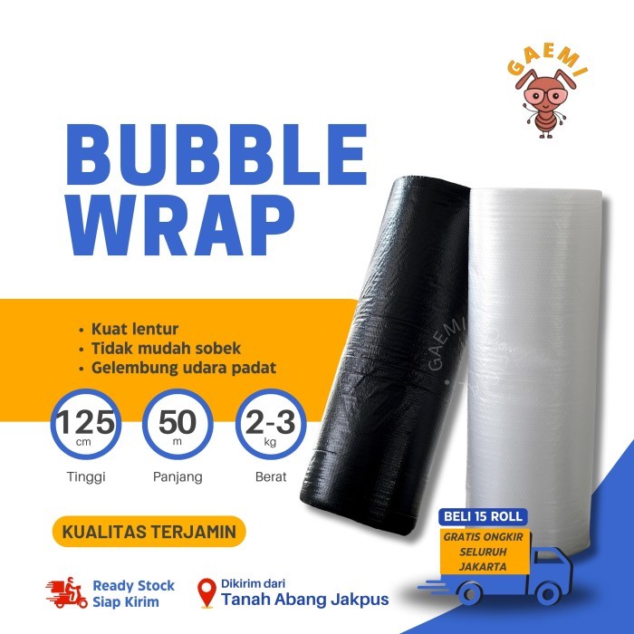 

Bubble Wrap Roll Gaemi Ekonomis 125Cm X 50M ! Gojek / Grab Instant !