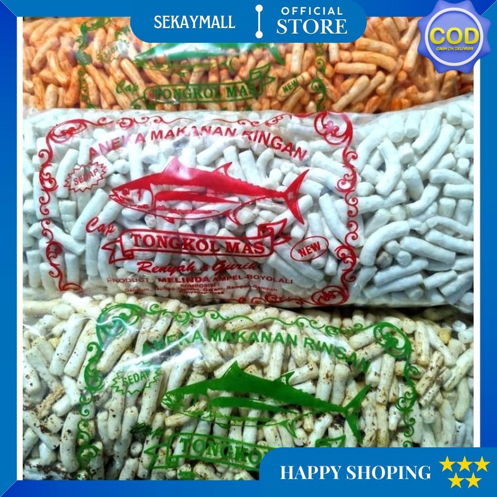 

Kerupuk Serba 500 Gram Ikan Tongkol/Kerupuk Tahu/Kerupuk Manggar D Cod