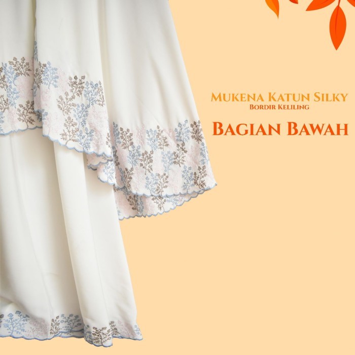 Mukena katun silk premium bordir keliling mukena traveling premium
