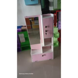 DISKON SUPER RAK RIAS CERMIN MAKE UP GANTUNG UKURAN 70 X35 CM KUNCI ATAS COD