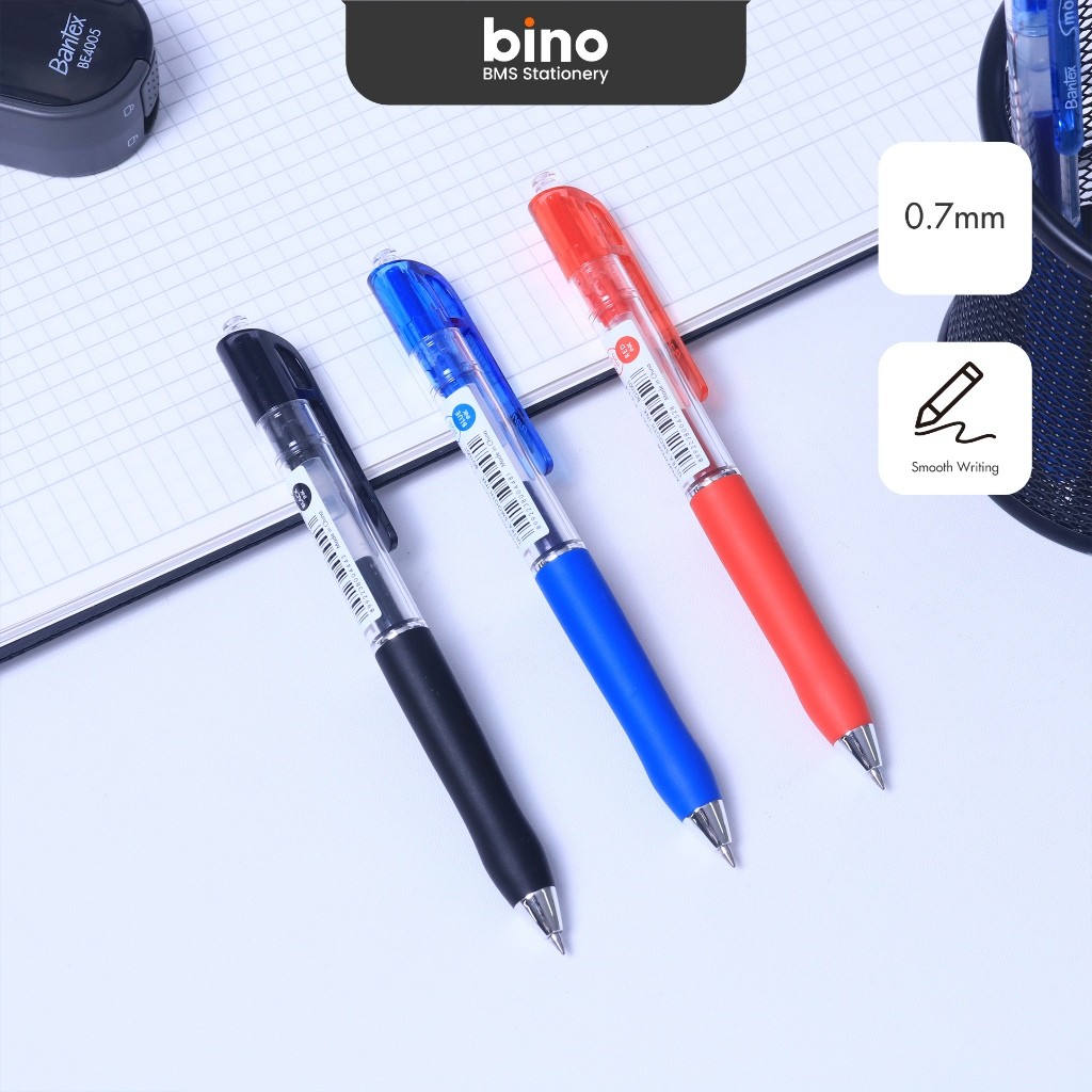 

[BMS Tangerang] Bantex Gel Pen / Pulpen Gel Cetek 0.5 mm Ultra-Smooth Ink BG1001