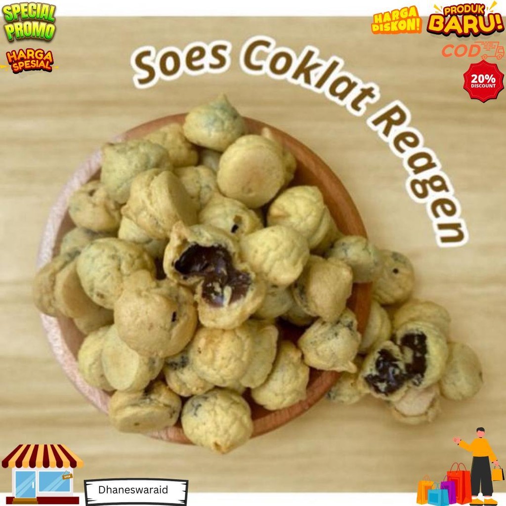 

(Promo) Soes Coklat Spesial | Cemilan Murah Berat 500 D Sale
