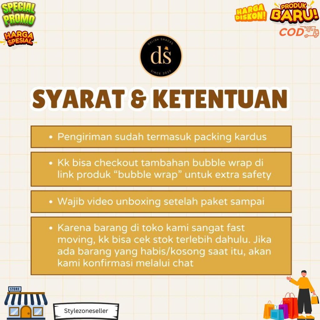 

[Delish Snacks] Keripik Singkong Balado (Grosir) 250Gr 500Gr 1 Kg / Snack Cemilan Grosiran Kiloan D Termurah