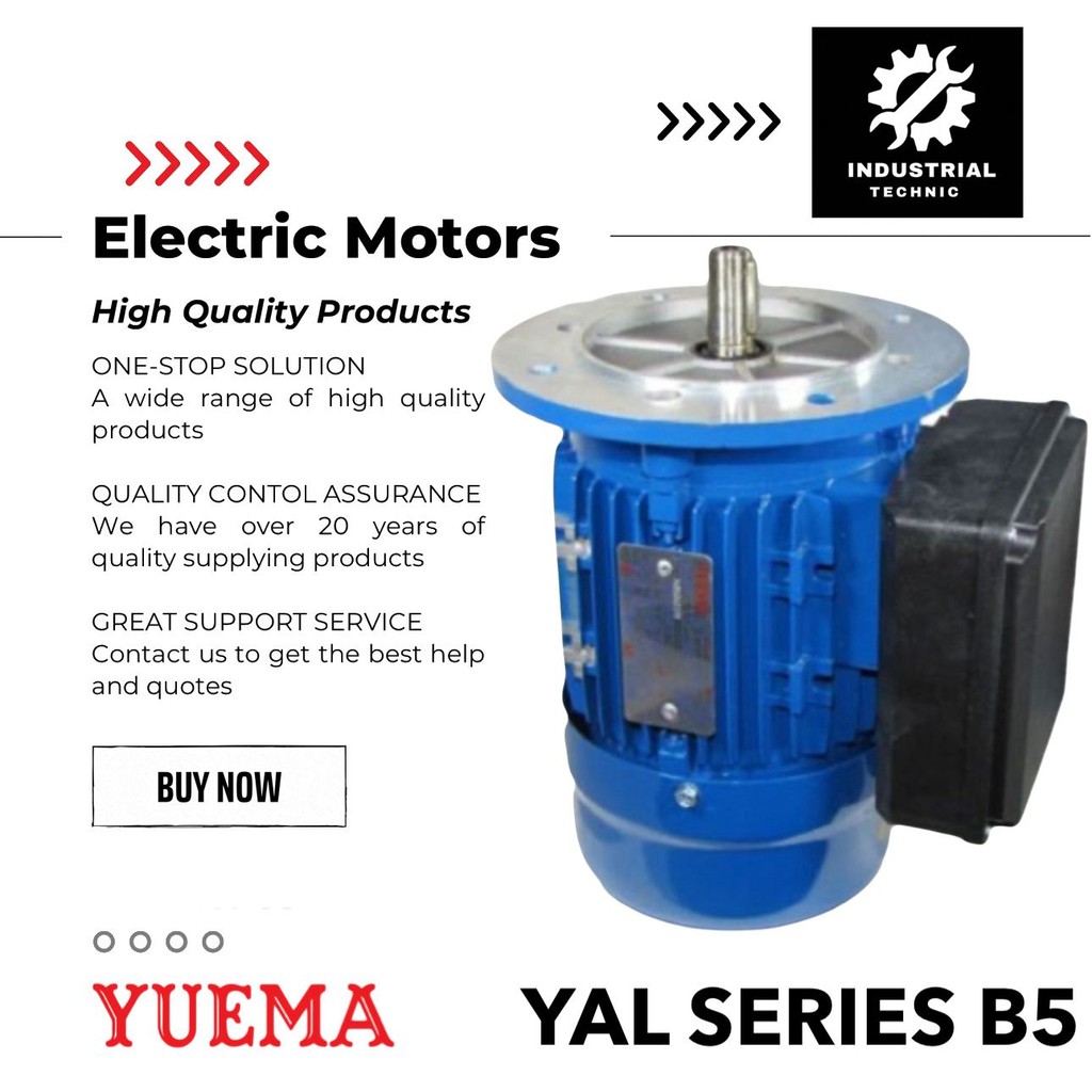 ELEKTRO MOTOR YUEMA YAL 4P 5,5KW 7,5HP 1 PHASE SINGLE PHASE 220/240V B5/ DINAMO ELECTRIC MOTOR/ DINA