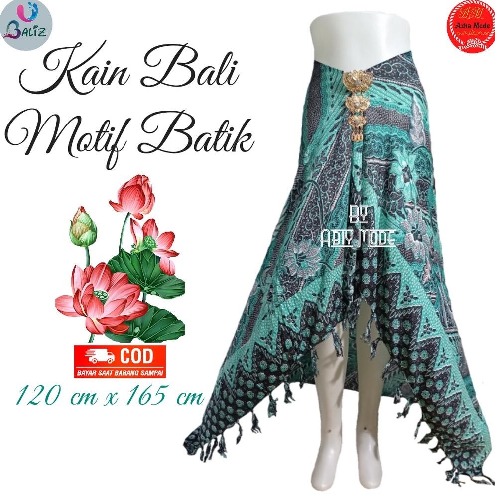 Kain Pantai Kain Bali Pantai - Kain Bali Motif Batik Rumbai Standar - Sarung Pantai - Sarung Bali
