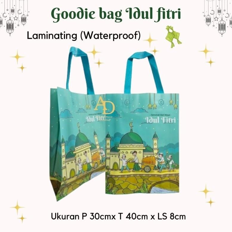 

Goodie Bag Laminasi Lebaran [Lusinan 12 Pcs] Tas Hampers Idul Fitri/Tas Spunbond Spaylater 0%