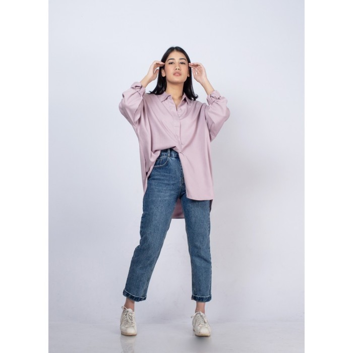 Ixora Odele Oversized Shirt - Kemeja Wanita Oversized Polos