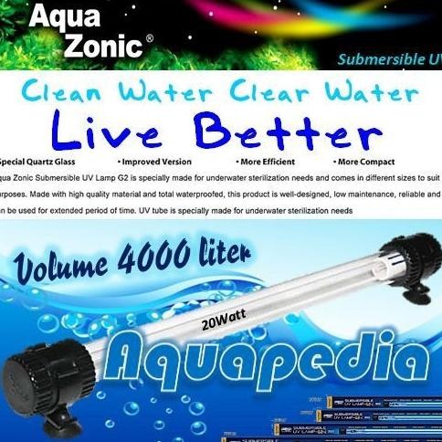 Aqua Zonic Uv006 Lampu Uv Celup Kolam 20Watt Aquazonic Submersible Uv