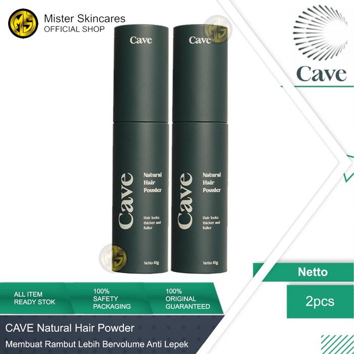 CAVE Natural Hair Powder 10 gr - PAKET 2PCS - Membuat Rambut Lebih Bervolume & Tebal Anti Lepek
