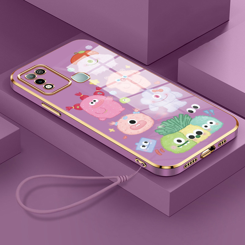 Casing Hp Untuk Infinix Hot 9 Play Hot 10 Play Hot 11 Play Case Casing Silikon Softcase tali berlapi