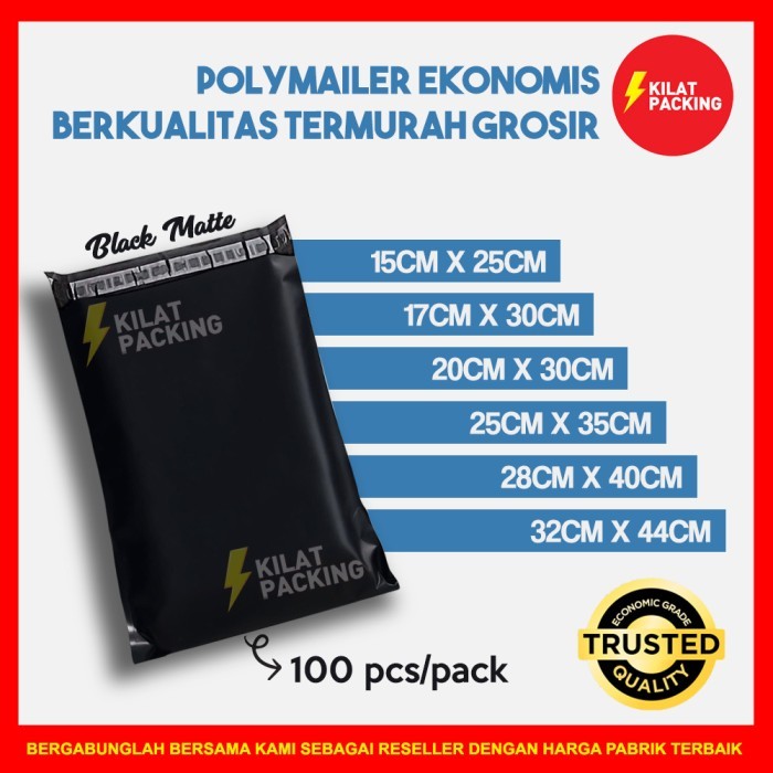 

Polymailer Ekonomis Hitam 32X44 - Plastik Packing Online Murah 100 Pcs New