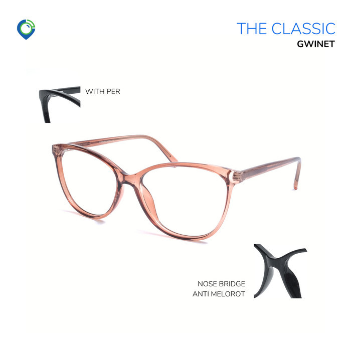 DISKON Frame Kacamata Pria/Wanita Minus ZK The Classic Gwinet 1312 C6