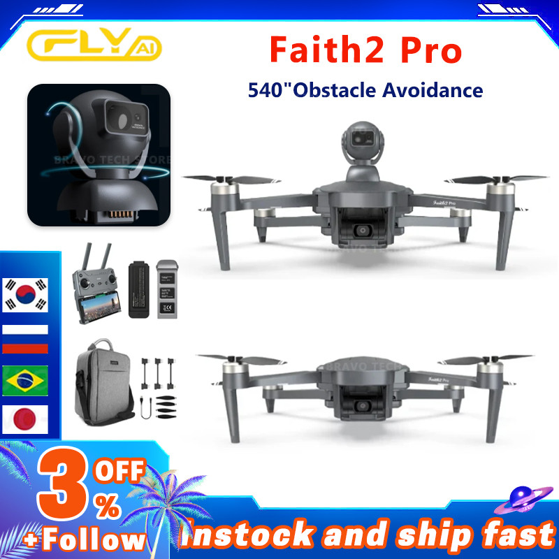 New CFLY Faith2 pro Drone,3-Axis Gimbal Camera,4K Video,5 Directions of Obstacle Sensing,32 Mins Fli
