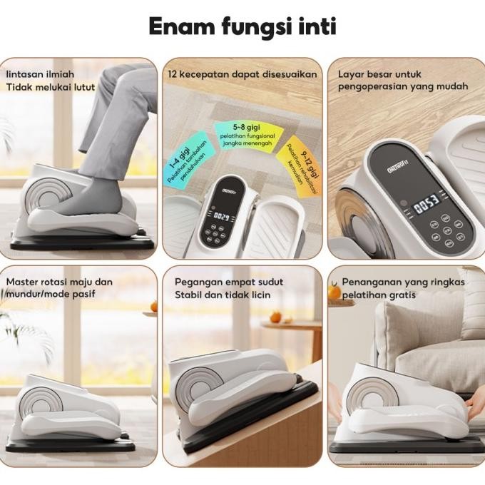 OneTwoFit Mini Exercise Bike Mini Stepper Exercise Bike Sepeda Statis Terapi Portable