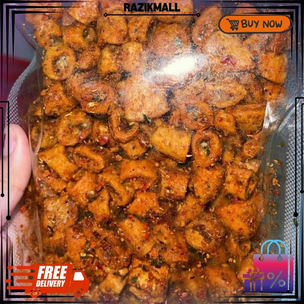 

500 Gr Sotong Goreng Renyah Gurih Pedas Daun Jeruk Food Kering D Gratis Ongkir