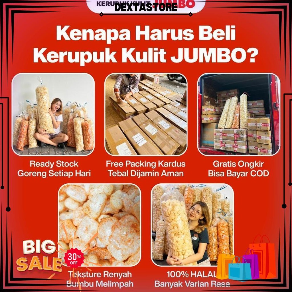 

1 Ball Dorokdok Kerupuk Kulit Sapi Asli 200Gr Enak Murah Halal Renyah D Termurah