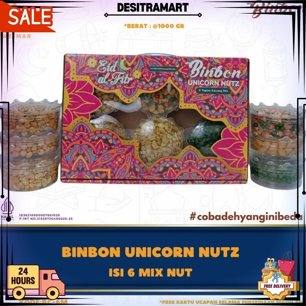 

Binbon Unicorn Nuts - 6 Toples Mix Kacang Snack D Gratis Ongkir