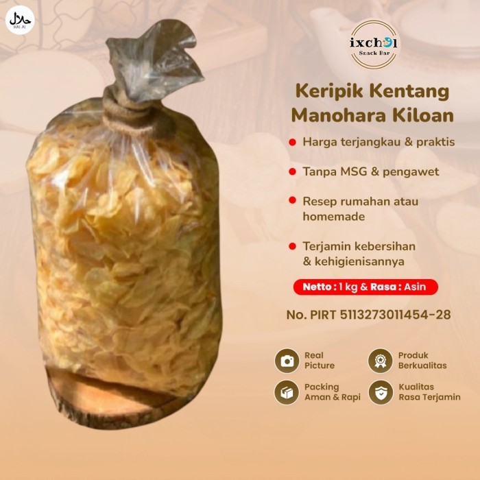 

BERKUALITAS Keripik Kentang Manohara Kiloan