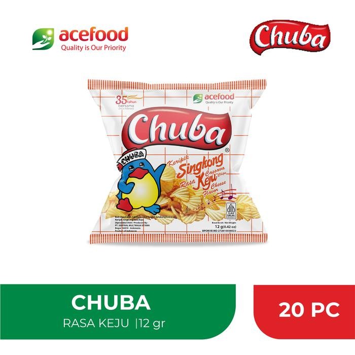 

TERMURAH Chuba Keripik Singkong 12gr ( 20 pcs ) Rasa Keju