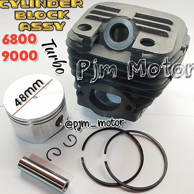 Produk Unggulan] Motoyama Cylinder block blok komplit mesin chainsaw Cs 6500 9000 10000