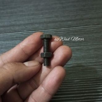 2Pcs Baut Drat Kasar M6X25Mm K10 / Baut 10 + Mur Drat Kasar Universal / Baut Kasar / Baut Mur Kasar