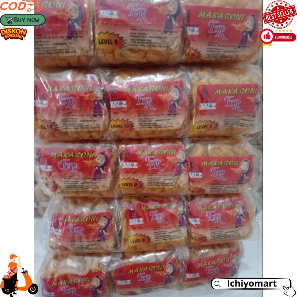 

Makaroni Er Pedas Gurih Level 1/10 Isi 12 Pcs Paket Komplit D Sale