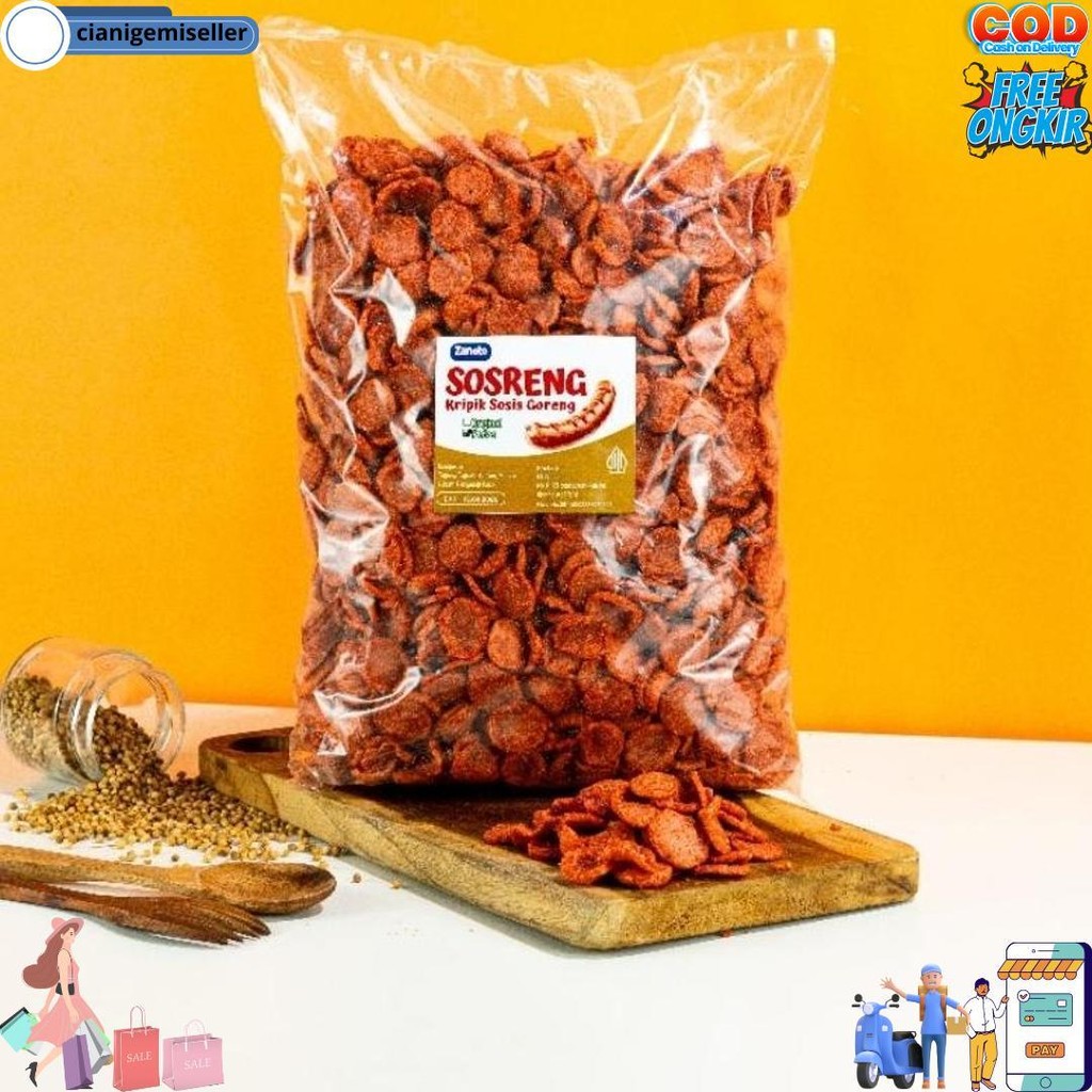 

Zaneto Sosis Goreng 1000Gr Cemilan Gurih Pedas Lezat Crispy Toples Eksklusif Halal Mui Termurah Ramadhan Sale