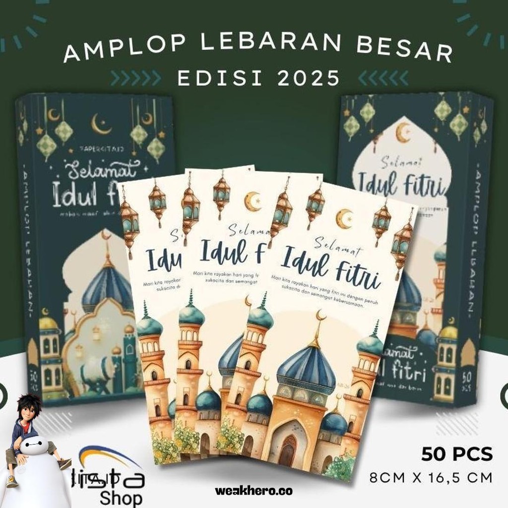 

Amplop Lebaran Idul Fitri 2025 Ukuran Besar Uang Tanpa Lipat, Box Isi 50Pcs Kwalitas Premium Murah