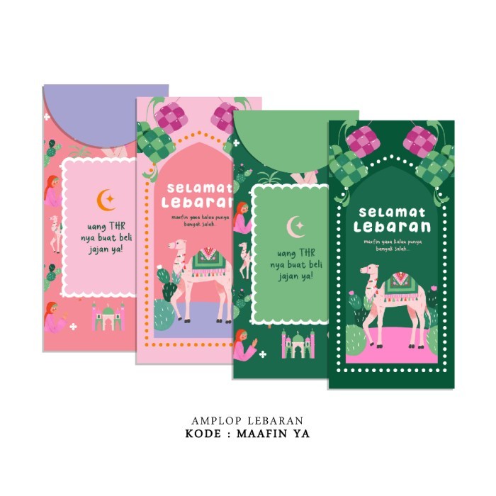 

New! AMPLOP LEBARAN IDUL FITRI MAAFIN YA SET Isi 8pcs Lebaran