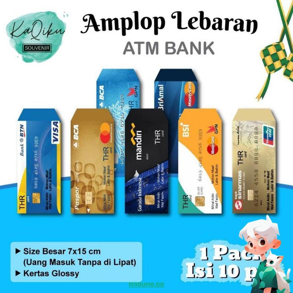 

Amplop Lebaran Atm Unik Idul Fitri & Idul Adha 1446 Hijriah Murah