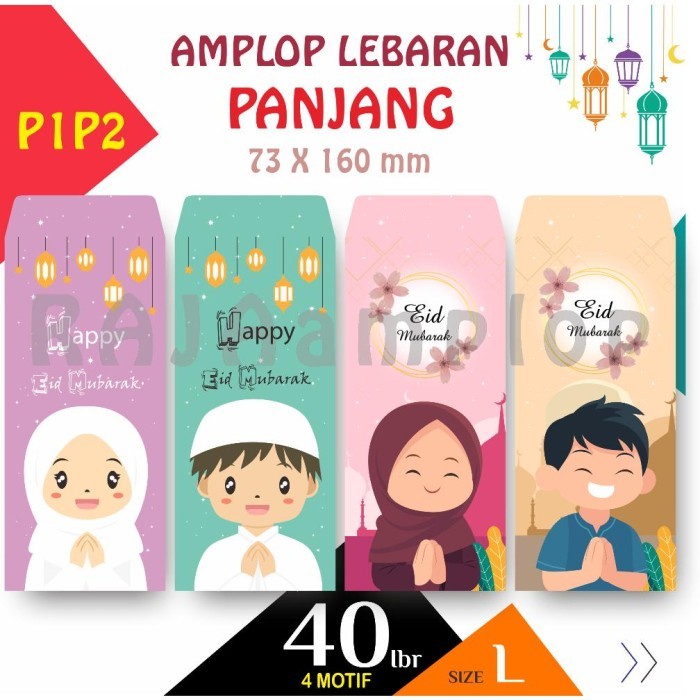 

New! TERLARIS Baru Raja Amplop [40 Lbr - Kids P1P2] Angpao Thr Lebaran Idul Fitri Panjang READY Lebaran