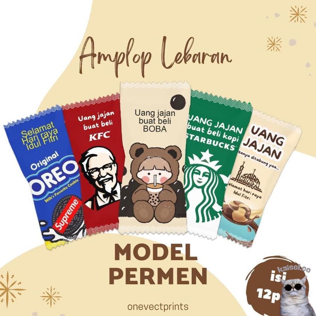 

Isi 12 Amplop Lebaran Viral Model Bungkus Permen S Series Diskon