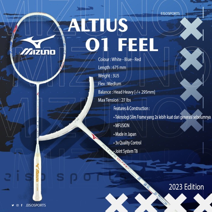 HOT SALE Raket Badminton Mizuno Altius 01 Feel 2023 Edition Bulutangkis