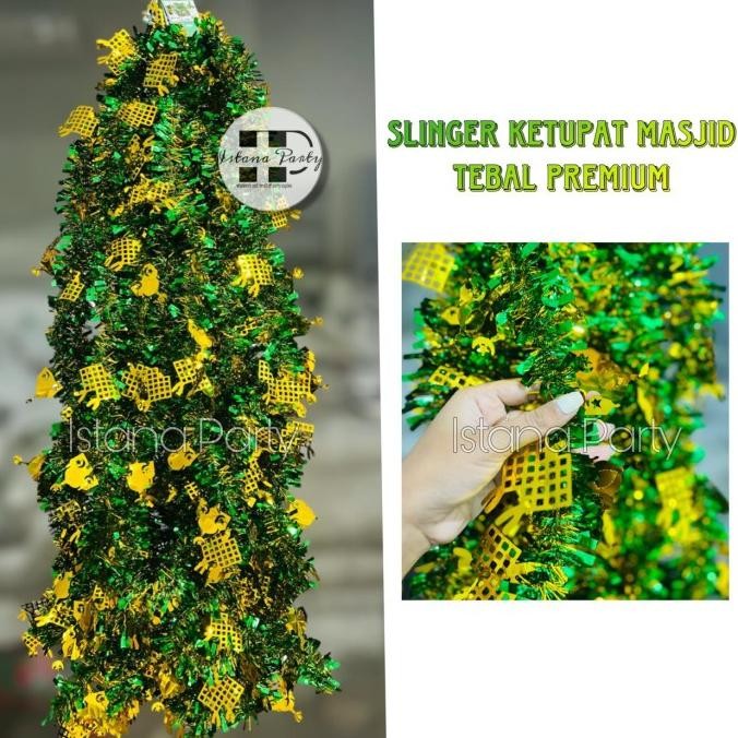 

^%^%^%^%] Slinger Idul Fitri Lebaran / Tinsel Dekorasi Idul Fitri Ketupat Masjid Tebal Premium