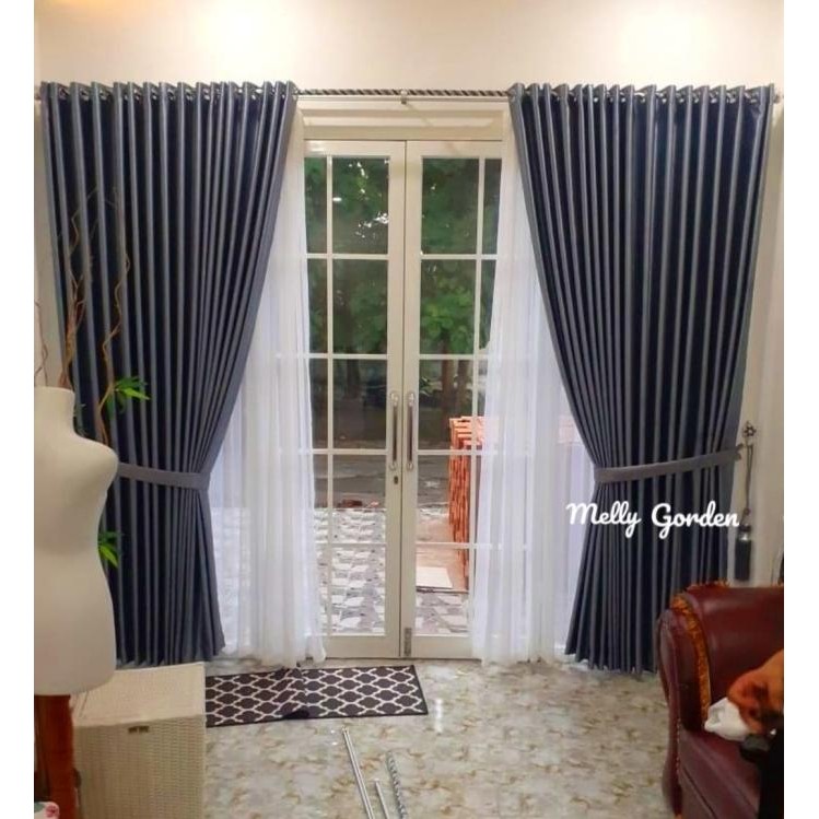 Gorden Blackout Polos Lebar 300 x 250 cm Hordeng Hendela Pintu