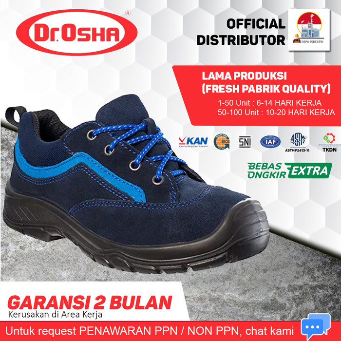 Dr Osha Safety Shoes Elegant Sporty 3122 / Sepatu Safety - Sol PU - 38