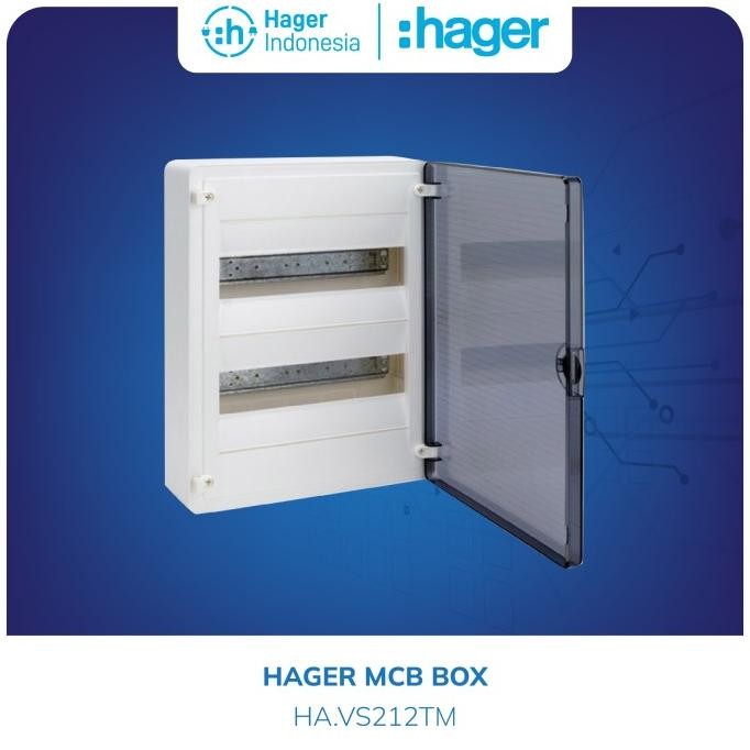 HAGER BOX MCB 24 GROUP OUTBOW TRANSPARANT - VS212TM
