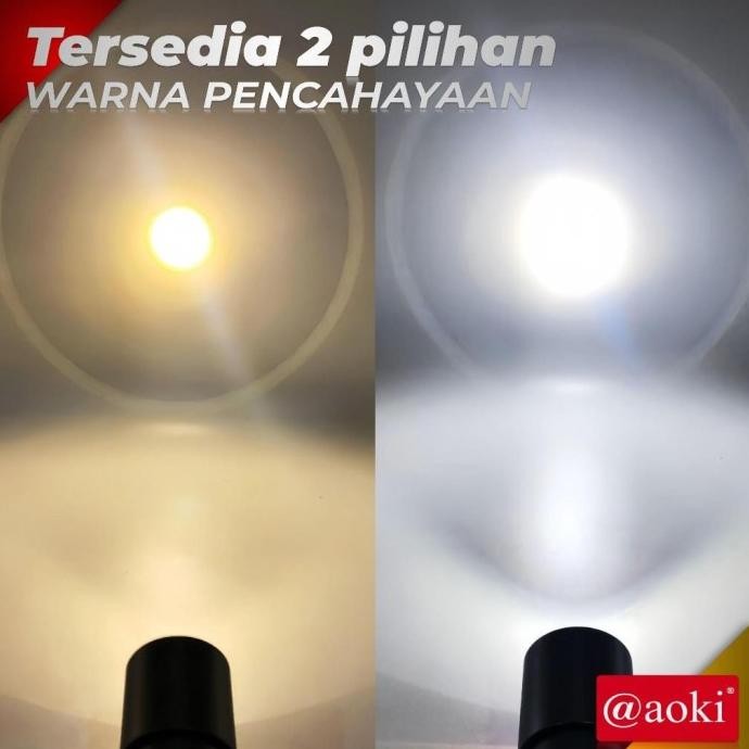 SENTER KEPALA LED LASER AOKI AK-3695A 80WATT 1300LUMEN 6000MAH - ZOOM OUT JARAK JAUH DENGAN INDIKATO