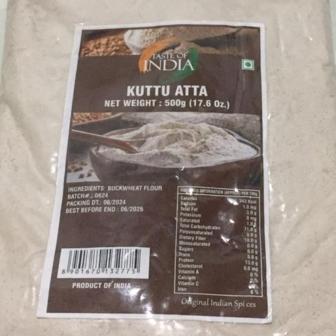

Termantab] KUTTU ATTA TASTE OF INDIA 500G / Tepung Buckwheat