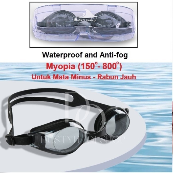 TERLARIS [KACAMATA RENANG MINUS] KACAMATA RENANG MINUS 1.5 - 7. ANTI FOG UV PROTECTION MURAH
