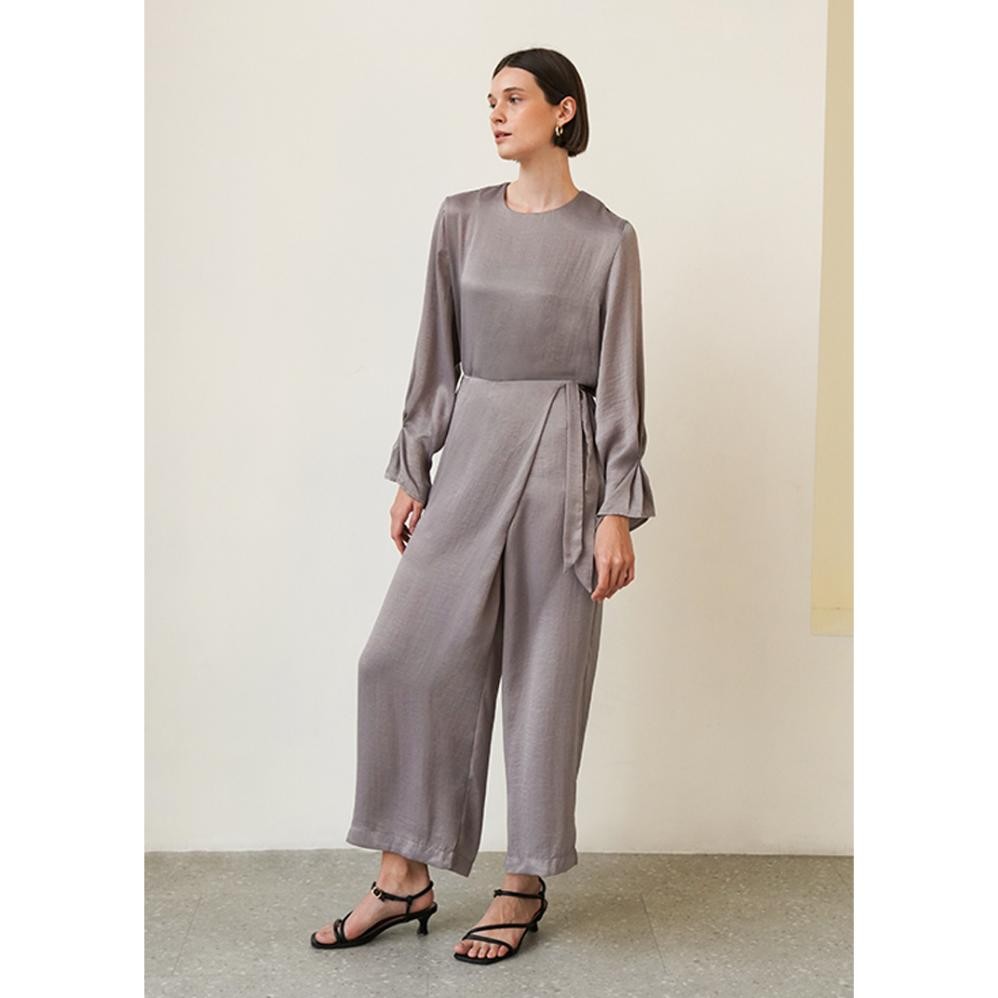 BERKUALITAS QUEENSLAND BLOUSE TUNIK MUSLIM LENGAN PANJANG LIN000258Q COKELAT