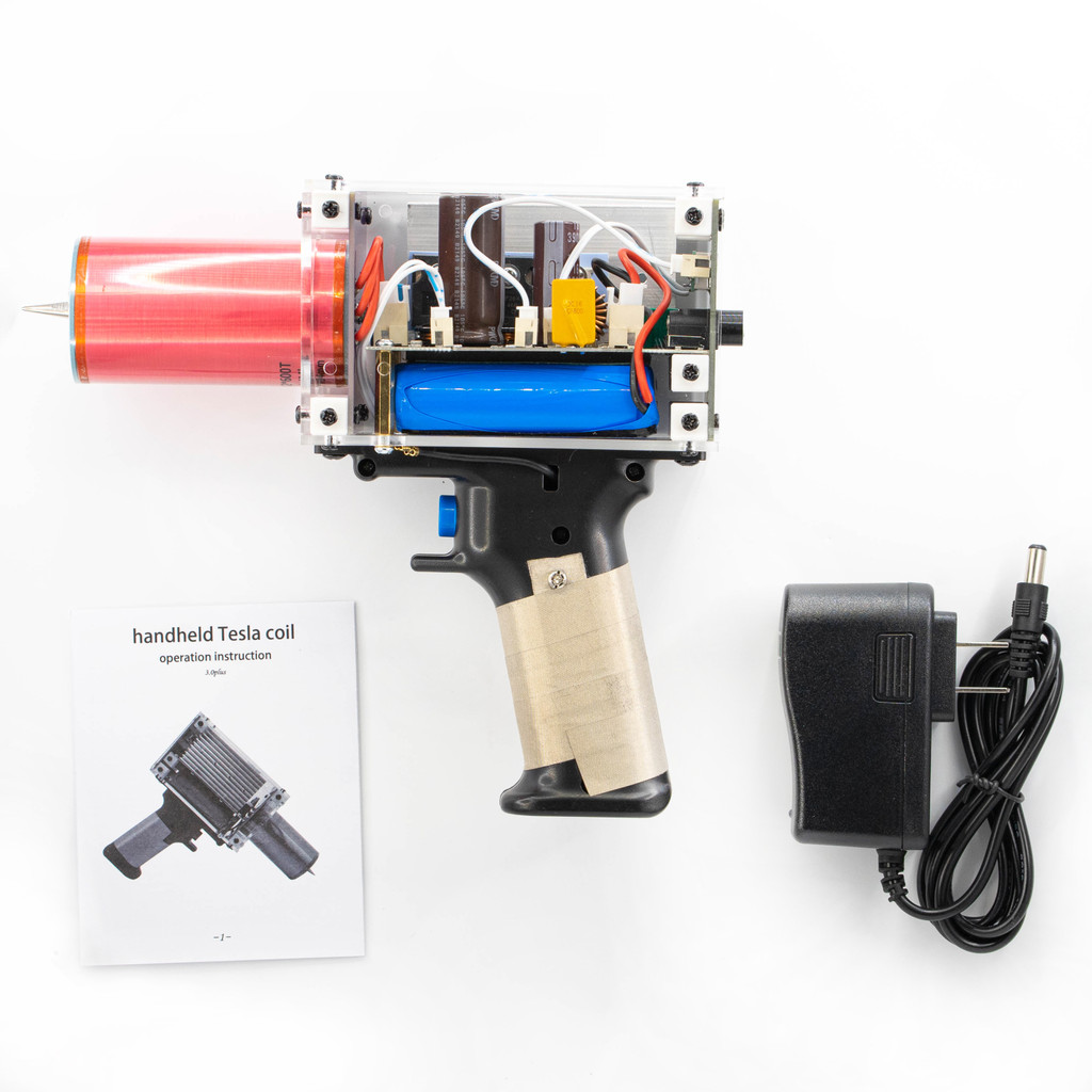 BHS Portable Handheld Tesla Coil 13cm Electric Arc Scientific Experiment High Voltage Generator Arti