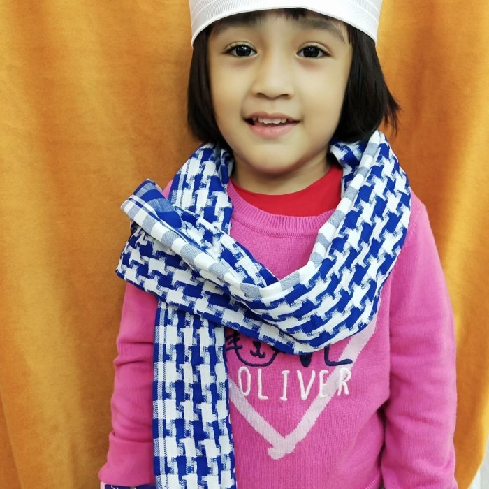 Sorban sorban anak biru model arafat halus arab panjang